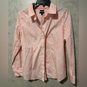 Talbots Long Sleeve Button Down Paisley Shirt Top 8